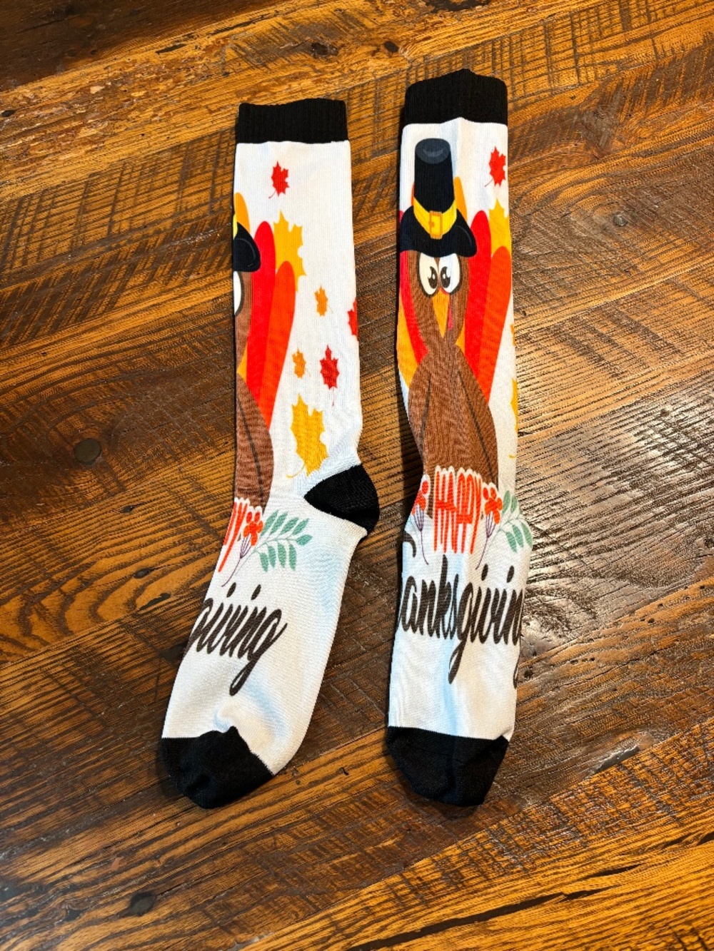 Ladies Thanksgiving Turkey Knee Socks - like new